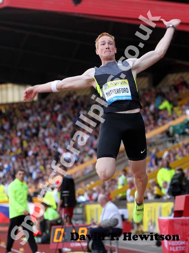Greg Rutherford, long jump, 2012 Samsung Diamond League, Birmingham.